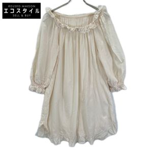nanadecor E4108P1-2 아이보리 개더넥 원피스 [중고]