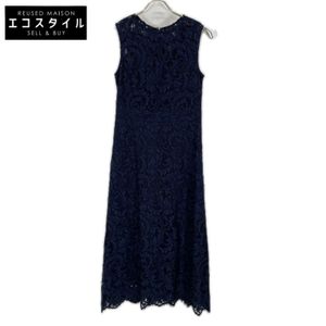 GRACE CONTINENTAL 2918 5304-0 블루 플라워 레이스 드레스 원피스 36【중고】