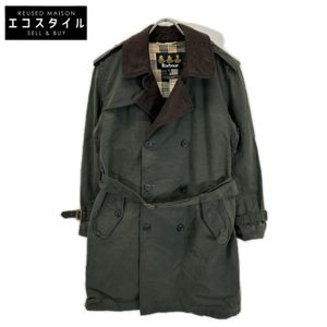 Barbour 08AW44 卡其色棉質雙扣油性風衣 S 碼 [二手]