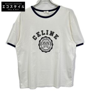 Celine RX00F507Z 白色寬鬆印花短袖T卹，L碼 [二手]
