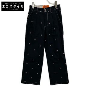 Universal Overalls x NON TOKYO 黑色花卉刺繡工作褲 1 碼 [二手]