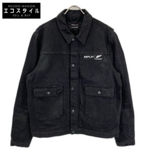 REPLAY ×【ALL BLACKS】블랙 데님 재킷 XXL【중고】