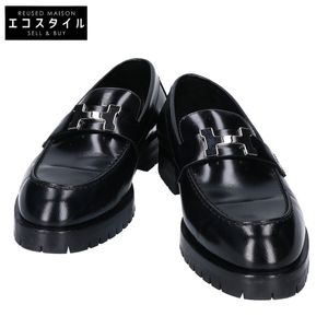 Hermes 에르메스 H232137Z 모카신 파브르 카프스킨 실버 H 장식 미드솔 로퍼 36 1/2【중고】