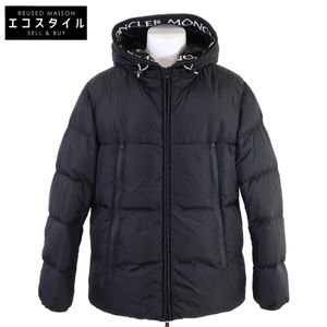 MONCLER MONTCLAR 내부 로고 자수 그로그랭 테이프 후드 다운 재킷 6【중고】