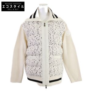 MONCLER 【신품과 동일/23년형】I20939B00002 CARDIGAN TRICOT 트위드/니트 혼방 다운 재킷 L【중고】