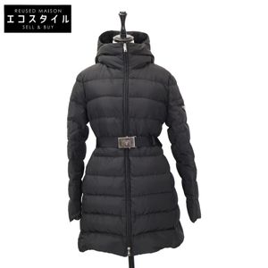 Prada [Excellent Condition/Domestic Genuine/2024 Model] 29O364 Triangle Logo Plate Belted Hooded Down Jacket 38 [Pre-owned]