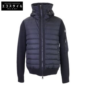MONCLER D20919402800 MAGLIONE TRICOT CARDIGAN 니트/다운 혼방 후드 재킷 L [중고]