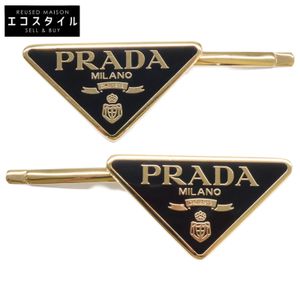 Prada [신품과 동일] 1IF051_2BA6_F0632 메탈 헤어핀 [중고]
