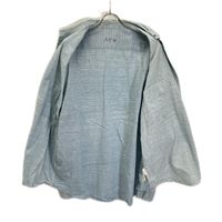 Porter Classic Light Blue Cotton Roll Up Shijira Stripe Shirt, Size XL [Used]