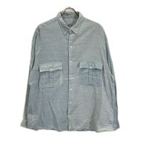 Porter Classic Light Blue Cotton Roll Up Shijira Stripe Shirt, Size XL [Used]