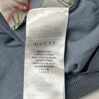 Gucci 360378 Light Blue Botanical Crew Neck Short-Sleeve Top XS [Used]