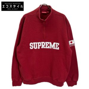 Supreme 26SS Red Half-Zip Sweatshirt / Shop Flag Half Zip XL [Used]
