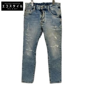 Dsquared2 S74LB0747 淺靛藍色滑板牛仔褲/滑板牛仔褲，做舊處理，牛仔布，44碼 [二手]