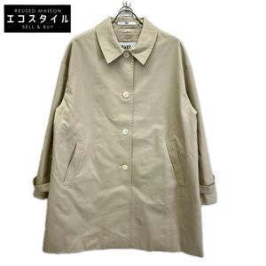 DAKS A62F311323 베이지 코튼 샴브레이 개버딘 스탠 칼라 오프숄더 코트 44 [중고]