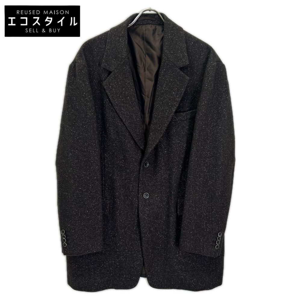ELLE 25AW Brown Wool x Silk Herringbone 2B Tailored Jacket Size 3 [Used]