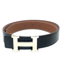 HERMES Constance H-belt, reversible leather belt for bottoms.