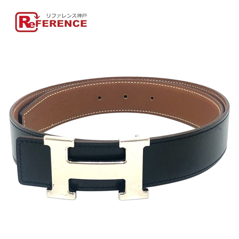 HERMES Constance H-belt, reversible leather belt for bottoms.