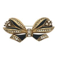 Dior Rhinestone RIBON Brooch