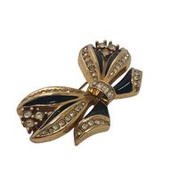 Dior Rhinestone RIBON Brooch