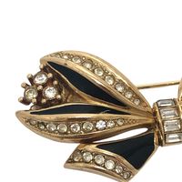 Dior Rhinestone RIBON Brooch