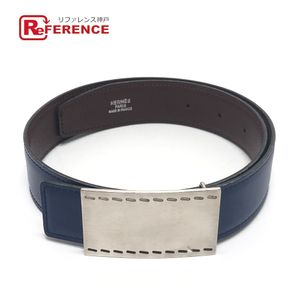 HERMES Stitch Square Buckle Belt
