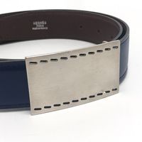 HERMES Stitch Square Buckle Belt