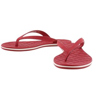 Chanel Coco Mark Beach Sandals, Matelassé, G30778 X02270, Rubber, Red, Women's [Used]