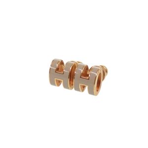 Like New Hermes Pop H Mini Beige Rose Gold Hardware Earrings Accessory 0303 [Pre-owned] HERMES