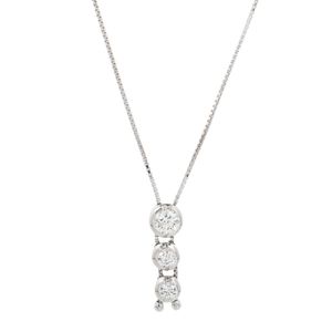 [Used] TASAKI Trilogy Necklace, 18K White Gold