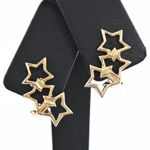 [Pre-owned] Tiffany & Co. Triple Star Earrings, 18K Yellow Gold
