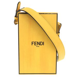 成色極佳的 Fendi 直式 Box 7VA519 黃色皮革肩背包 1115 [二手] FENDI