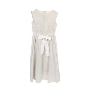【중고】 FOXEY 원피스 Jasmine Flare 스트라이프 슬리브리스 42857 코튼 원피스 여성용 Used C