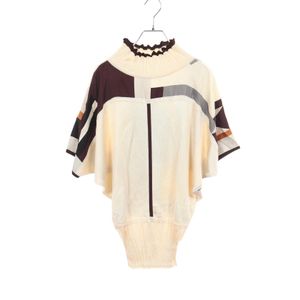 [중고] Hermes 에르메스 니트/스웨터 트윌레인 스카프 배색 돌먼 슬리브 실크 트윌레인 니트 여성용 Used B