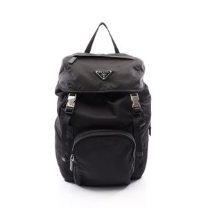 [중고] Prada PRADA 류크색 백팩 Re-Nylon 블랙 나일론 사피아노 레더 트라이앵글 로고 백팩 유니섹스 Used A