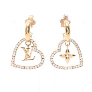 [Used] Louis LOUIS VUITTON My LV Heart Earrings M02308 GP (Gold Plated) My LV Heart Earrings Women's Used A