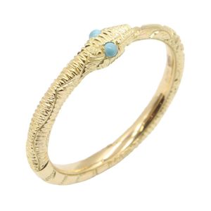 [Used] Gucci GUCCI Ring - Uroboro Star Turquoise Ring #15 K18 (Yellow Gold) Uroboro Star Turquoise Ring Women's Used A