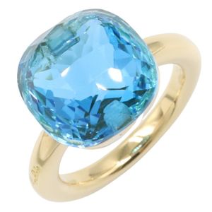 [Used] Pomellato Nudo Ring with Blue Topaz, Size 11, K18 (Yellow Gold) - Women's Ring - Used A