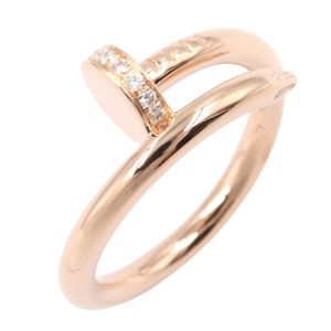 [Pre-owned] Cartier Juste un Clou Diamond Ring B4094800 K18PG (Pink Gold) Diamond Juste un Clou Diamond Ring for Women