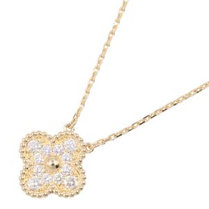 [Pre-owned] Van Cleef & Arpels Vintage Alhambra Diamond Necklace VCARA45300, Neck size 37/41.5cm, K18 (Yellow Gold), Diamonds