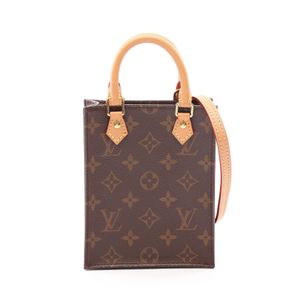 [중고] LOUIS VUITTON 손가방 프티 사크 플라 모노그램 2WAY M81295 PVC 코팅 캔버스 레더 프티 사크 플라