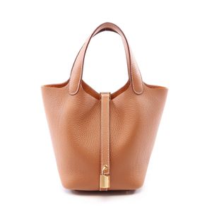 [Pre-owned] Hermes Picotin Lock PM Gold Leather Handbag, Women's, Unused