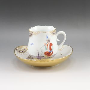マイセン Meissen アラビアンナイト カップ&ソーサー 食器 23582/680710 No.4 Arabian Nights Cup & Saucer _【中古】