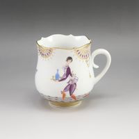 ไมเซน (Meissen) Arabian Nights ถ้วยและจานรอง เครื่องใช้บนโต๊ะอาหาร 23582/680710 No.3 Arabian Nights Cup & Saucer _【สินค้ามือสอง】