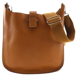 Hermes Evelyne Serie Shoulder Bag, Evelyne x Vache Hunter, Gold, 2017, Brown/Silver Hardware, Condition A, Crossbody/Shoulder Bag, A5 Size, Flap Closure, Women's [Used]