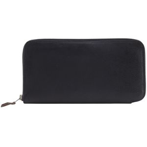 Hermes Azap Long Silk In Long Wallet, Veau Epsom Leather, Noir (Black), 2017 Model, A-type Zipper, Women's [Used]