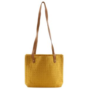 에르메스 HERMES 아메다바 카바 드 포슈 토트백 캔버스 옐로우 숄더백, 핸드백, A4 수납 가능 오픈형 Amedaba Hippo de Poche 여성용 [중고]