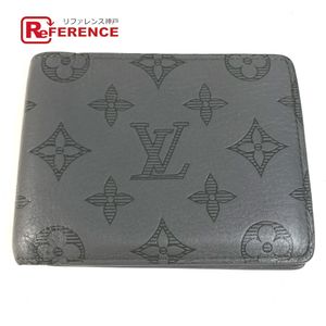 LOUIS VUITTON RFIC Monogram Shadow Portefeuille Multiple Bi-fold Wallet