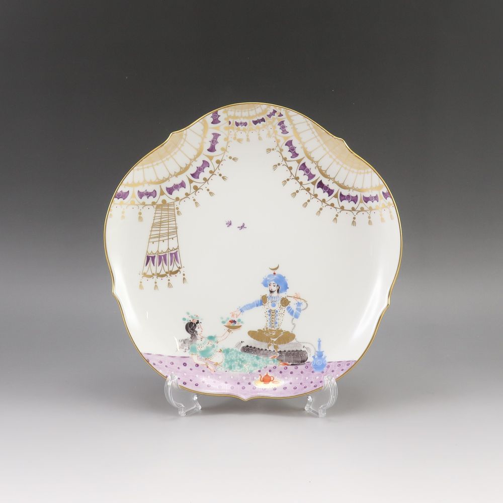 Meissen 아라비안 나이트 플레이트 18.5cm 식기 23501/680710 No.02 Arabian Nights Plate 7.3" _【중고】