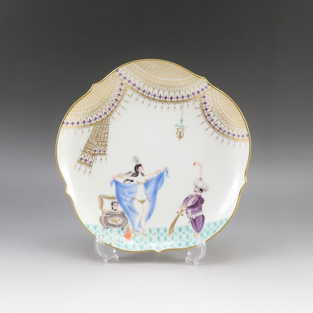 Meissen 아라비안 나이트 플레이트 18.5cm 식기 23501/680710 No.03 Arabian Nights Plate 7.3" _【중고】