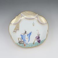 Meissen 아라비안 나이트 플레이트 18.5cm 식기 23501/680710 No.03 Arabian Nights Plate 7.3" _【중고】